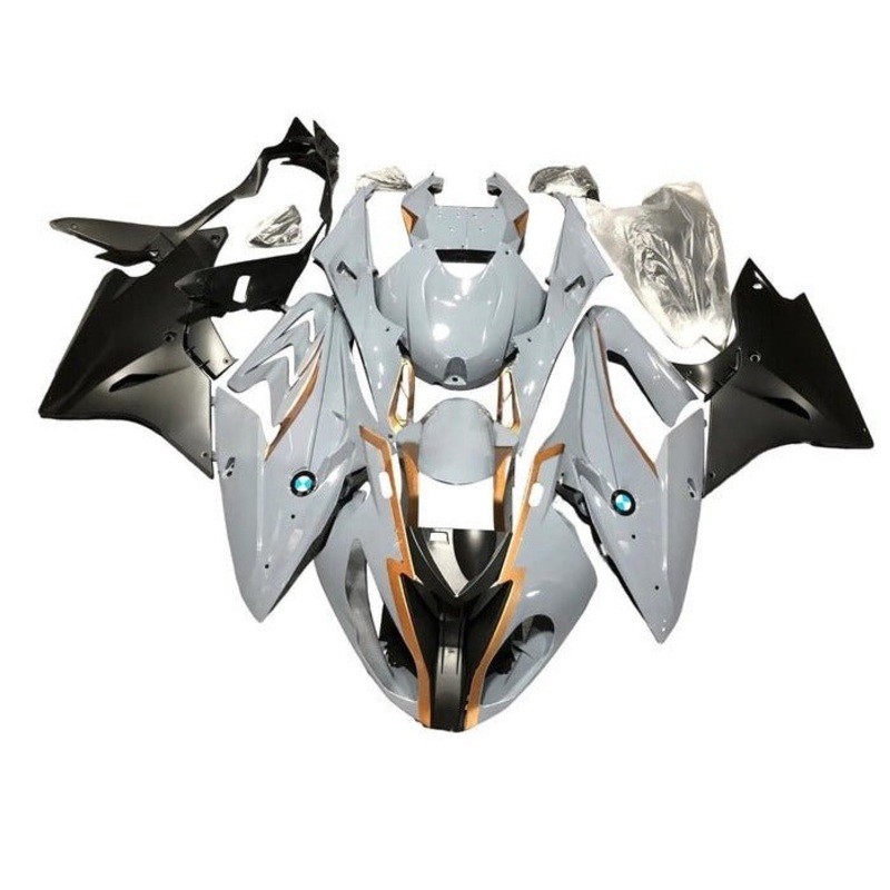 BMW S1000RR (2015-2016) Gray, Gold, Matte Black Fairings No Seat Cowl No Bolt Kit No Tank