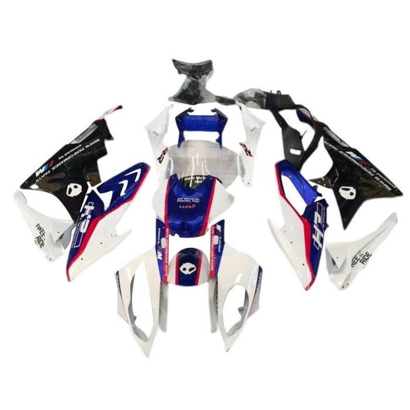 BMW S1000RR (2015-2016) White, Blue, Red Alien Fairings No Seat Cowl No Bolt Kit No Tank