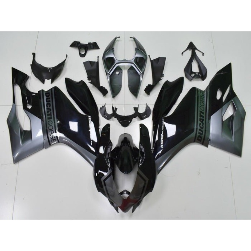 Ducati 1199 (2011-2014) Black, Dark Gray Fairings No Tank No Seat Cowl No Bolt Kit