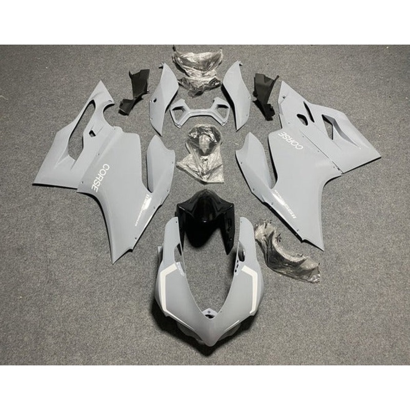 Ducati 1199 (2011-2014) Gray, White Fairings No Tank No Seat Cowl No Bolt Kit