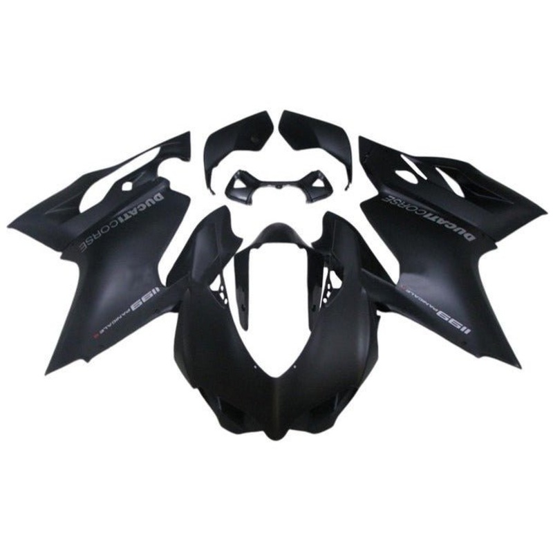 Ducati 1199 (2011-2014) Matte Black Panigale S Fairings No Tank No Seat Cowl No Bolt Kit