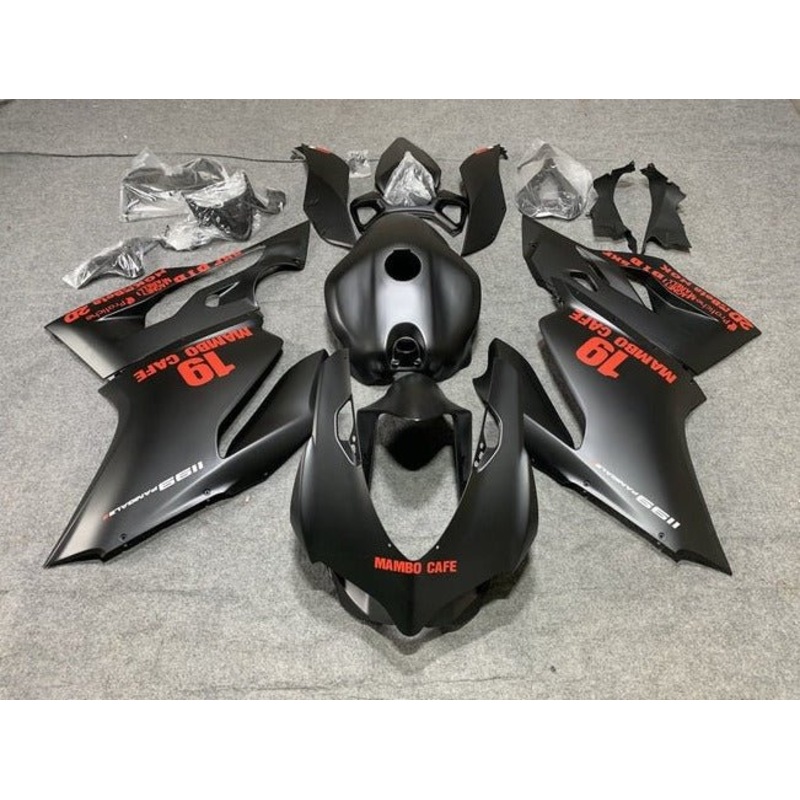 Ducati 1199 (2011-2014) Matte Black, Red, White #19 Fairings No Tank No Seat Cowl No Bolt Kit