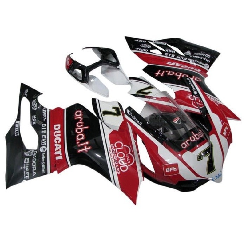 Ducati 1199 (2011-2014) Red, White, Black, Aruba #7 Fairings No Tank No Seat Cowl No Bolt Kit