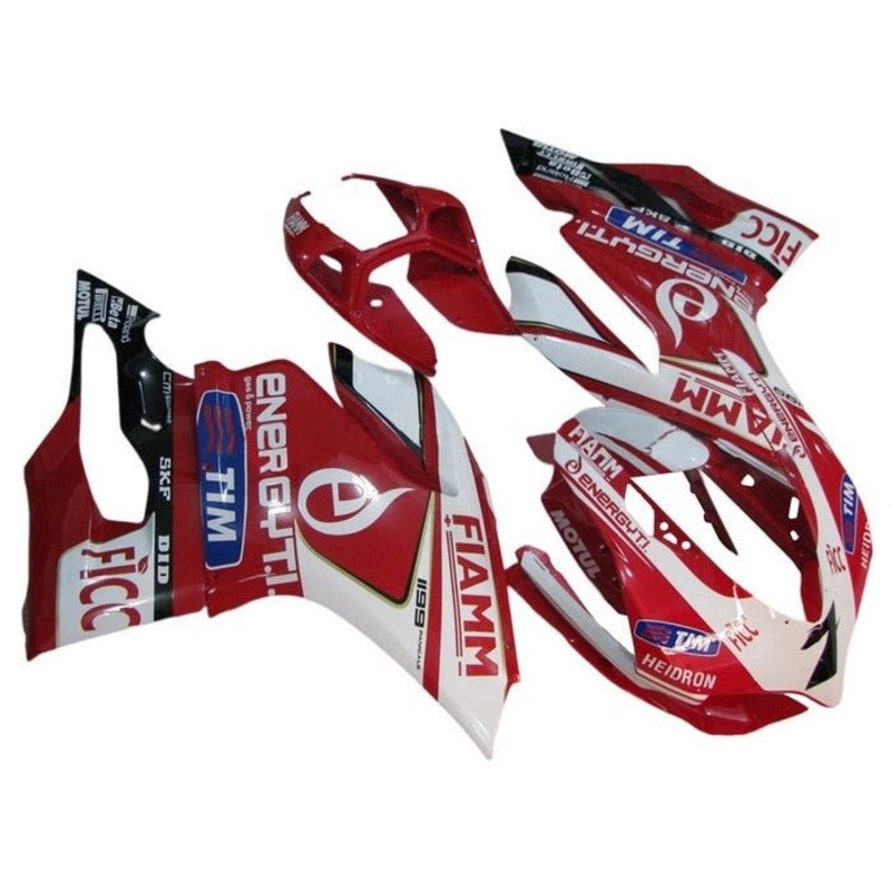 Ducati 1199 (2011-2014) Red, White, Fiamm Fairings No Tank No Seat Cowl No Bolt Kit