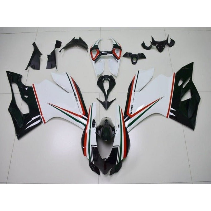 Ducati 1199 (2011-2014) White, Black, Red, Green Fairings No Tank No Seat Cowl No Bolt Kit