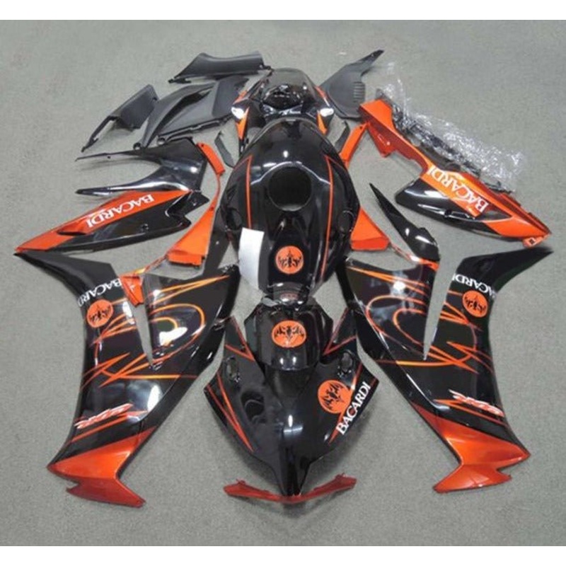 Honda CBR1000RR (2012-2016) Black, Candy Orange Bacardi Fairings No Seat Cowl No Bolt Kit No Tank