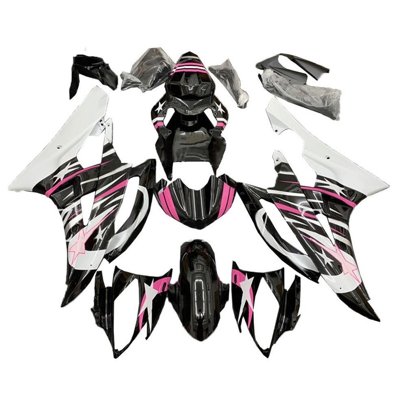 Yamaha YZF-R6 (2006-2007) Black, Pink, White, Star Fairings No Seat Cowl No Bolt Kit No Tank