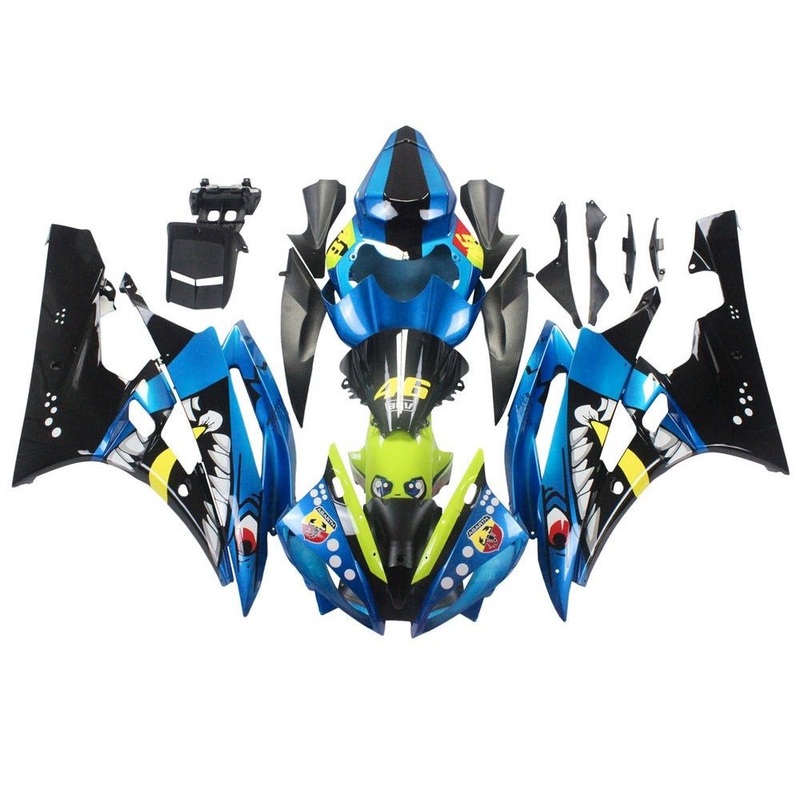 Yamaha YZF-R6 (2006-2007) Blue, Black, Jaws Fairings No Seat Cowl No Bolt Kit No Tank