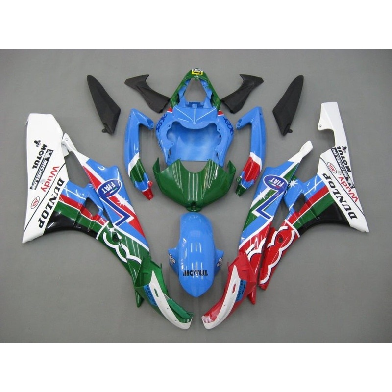 Yamaha YZF-R6 (2006-2007) Blue, Red, Green, Dunlop Fairings No Seat Cowl No Bolt Kit No Tank