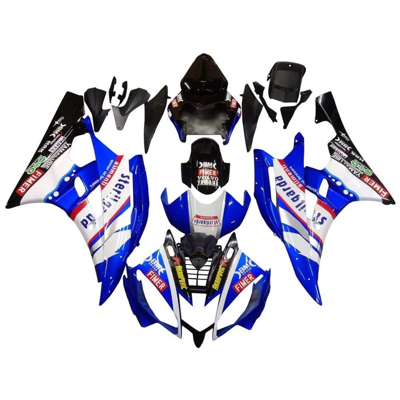Yamaha YZF-R6 (2006-2007) Blue, White, Red, Fimer Fairings No Seat Cowl No Bolt Kit No Tank