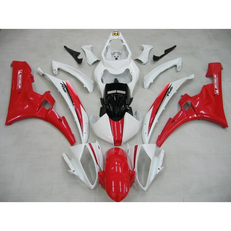 Yamaha YZF-R6 (2006-2007) Red, White, Michelin Fairings No Seat Cowl No Bolt Kit No Tank