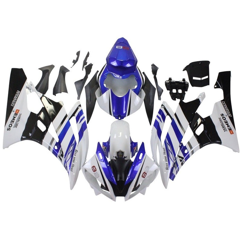 Yamaha YZF-R6 (2006-2007) White, Blue, Black, Eneos Fairings No Seat Cowl No Bolt Kit No Tank