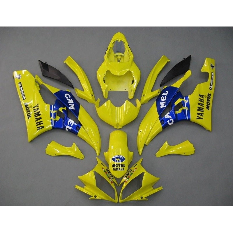 Yamaha YZF-R6 (2006-2007) Yellow, Blue, White, Camel Fairings No Seat Cowl No Bolt Kit No Tank