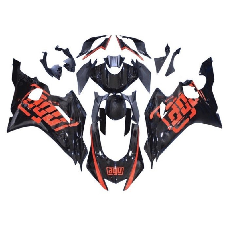YAMAHA YZF-R6 (2017-2022) Black, Orange AGV Fairings No Seat Cowl No Bolt Kit No Tank