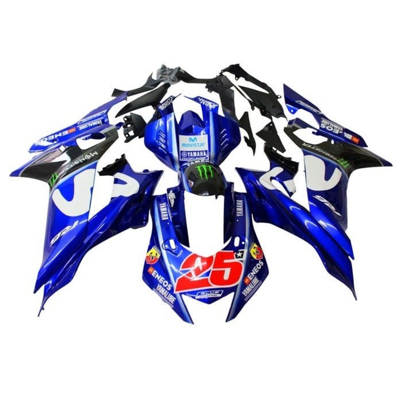YAMAHA YZF-R6 (2017-2022) Blue, Black, Monster #25 Fairings No Seat Cowl No Bolt Kit No Tank