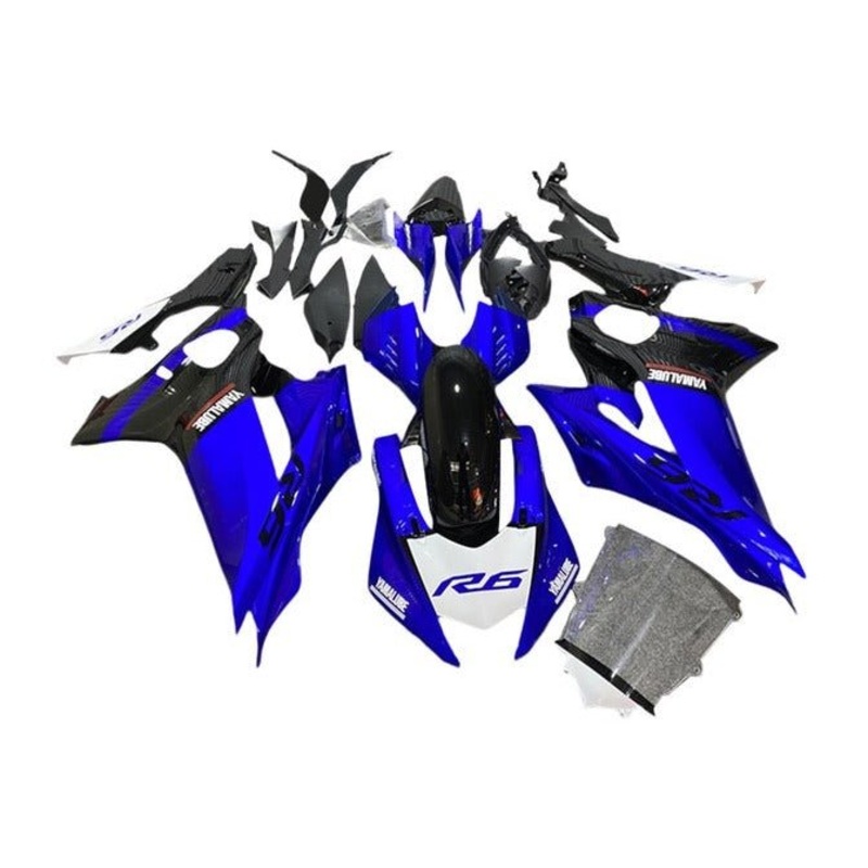 YAMAHA YZF-R6 (2017-2022) Blue, Black, Yamalube Fairings No Seat Cowl No Bolt Kit No Tank