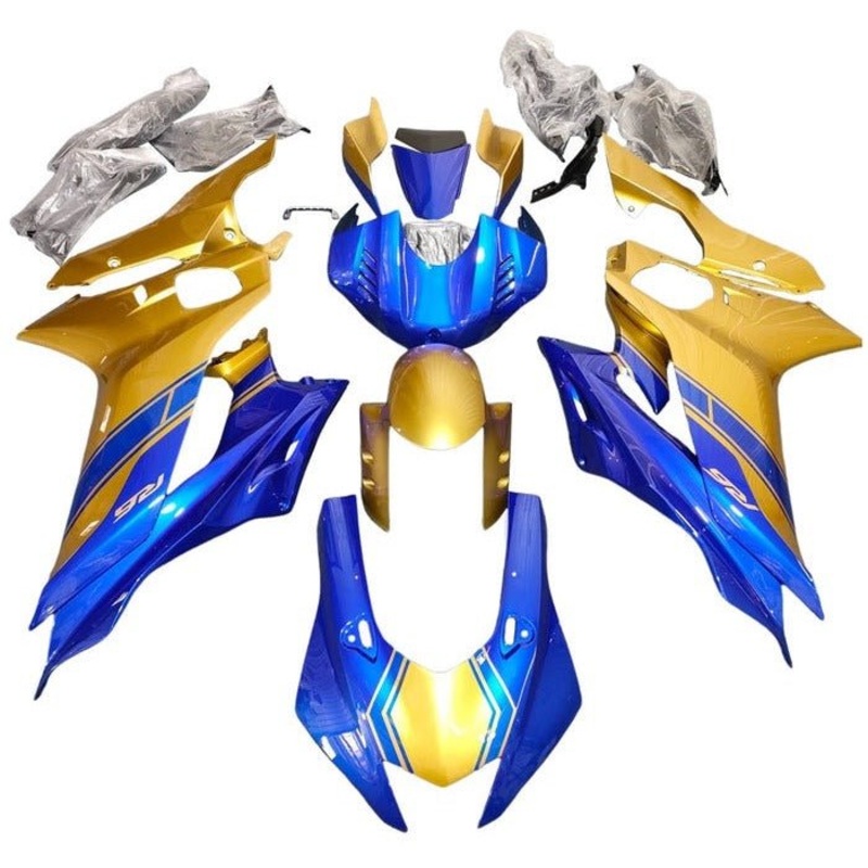 YAMAHA YZF-R6 (2017-2022) Blue, Gold Fairings No Seat Cowl No Bolt Kit No Tank