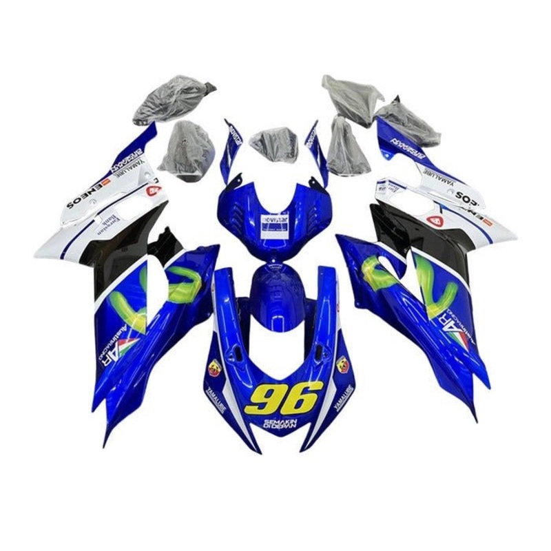 YAMAHA YZF-R6 (2017-2022) Blue, White #96 Fairings No Seat Cowl No Bolt Kit No Tank