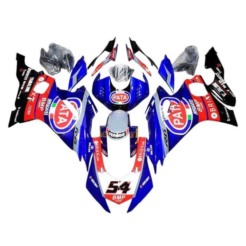 YAMAHA YZF-R6 (2017-2022) Blue, White, Red Pata Fairings No Seat Cowl No Bolt Kit No Tank