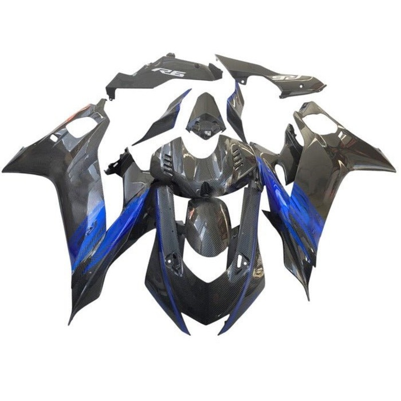 YAMAHA YZF-R6 (2017-2022) Faux Carbon Fiber, Blue Fairings No Seat Cowl No Bolt Kit No Tank