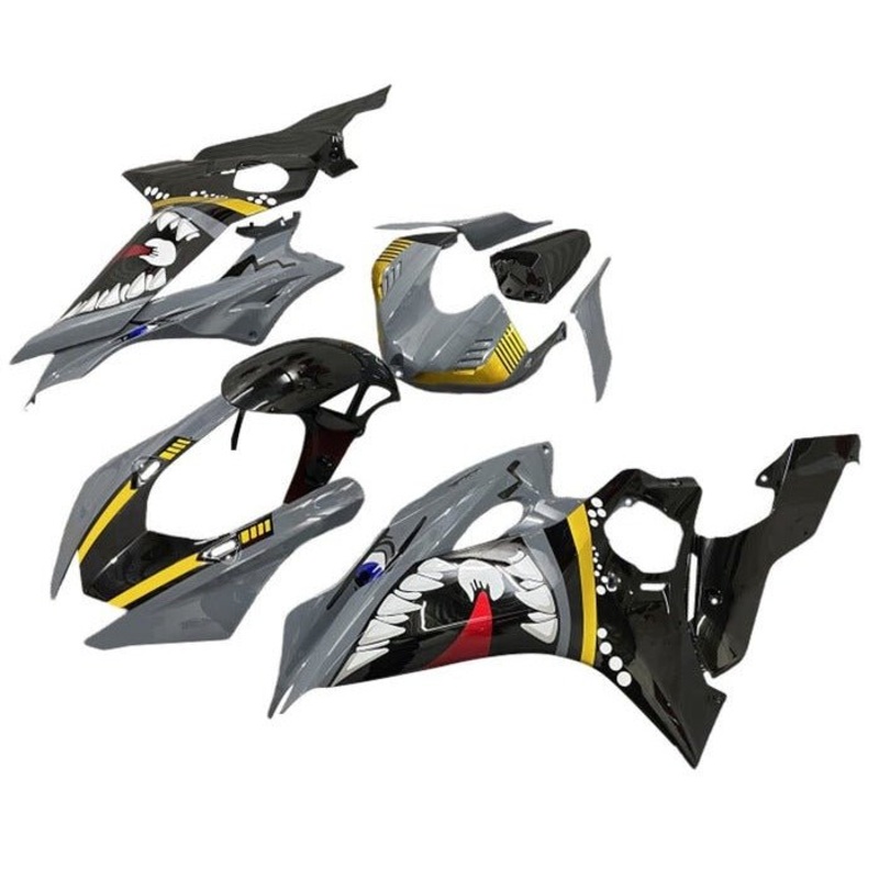 YAMAHA YZF-R6 (2017-2022) Gray, Black Shark Fairings No Seat Cowl No Bolt Kit No Tank