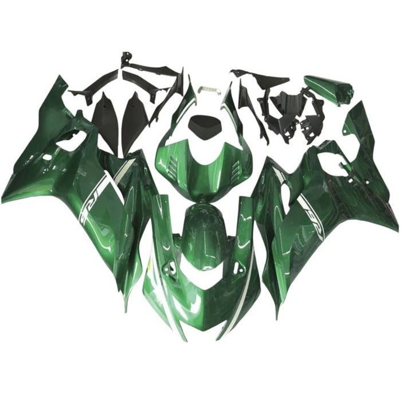 YAMAHA YZF-R6 (2017-2022) Green, White Stripe Fairings No Seat Cowl No Bolt Kit No Tank