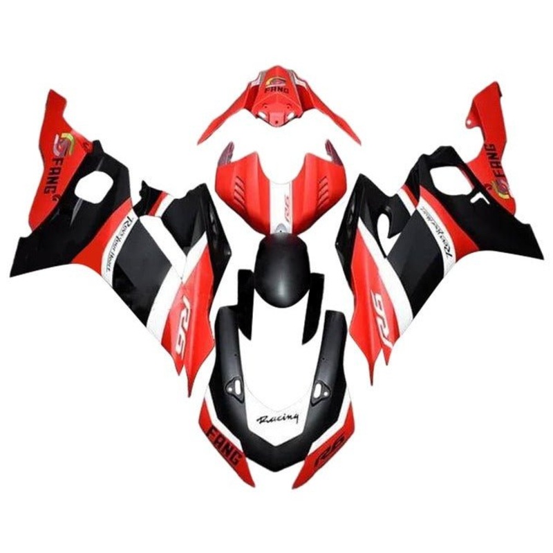 YAMAHA YZF-R6 (2017-2022) Matte Red, Black, White Fairings No Seat Cowl No Bolt Kit No Tank