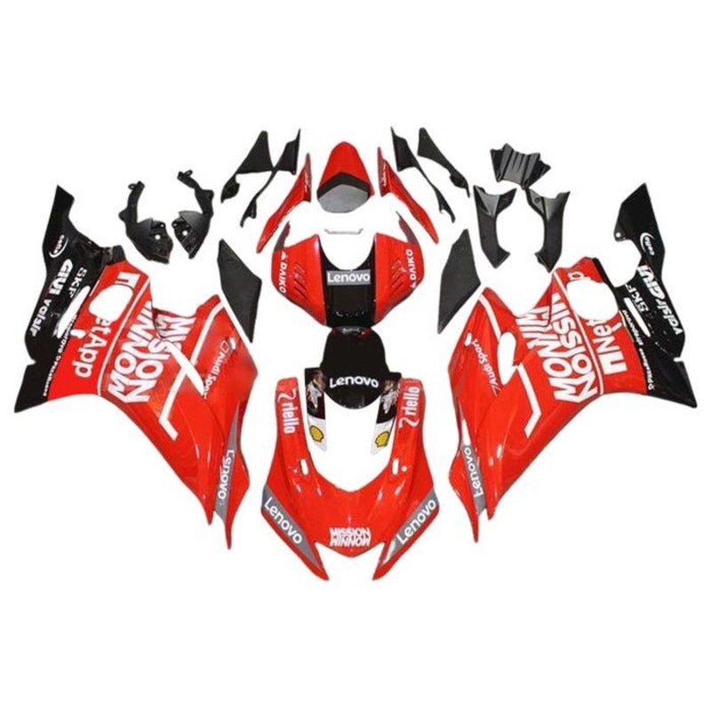 YAMAHA YZF-R6 (2017-2022) Red, White Lenovo Fairings No Seat Cowl No Bolt Kit No Tank