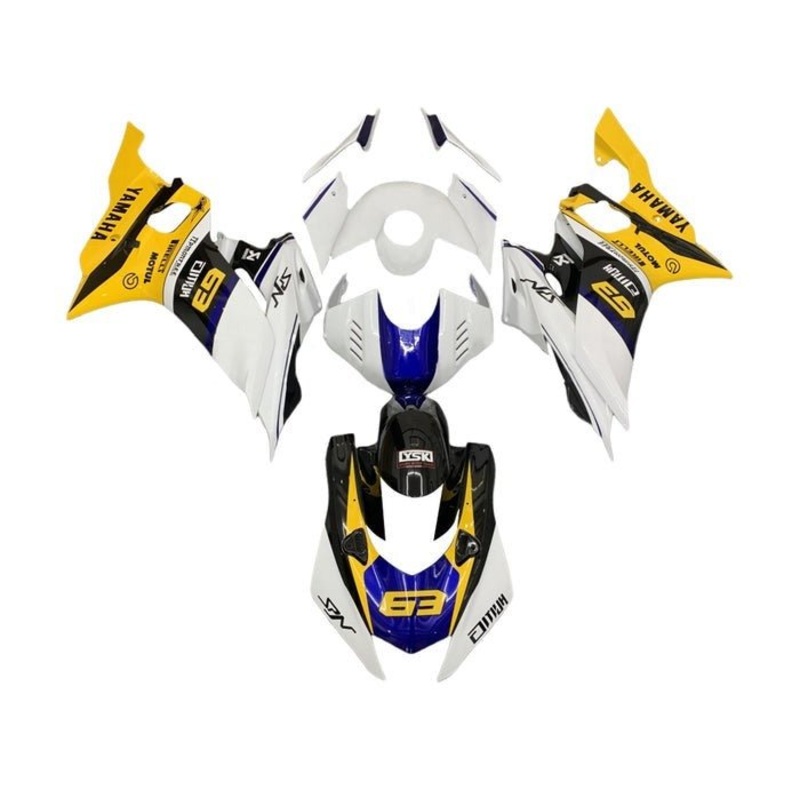YAMAHA YZF-R6 (2017-2022) White, Black, Yellow, Blue Fairings No Seat Cowl No Bolt Kit No Tank