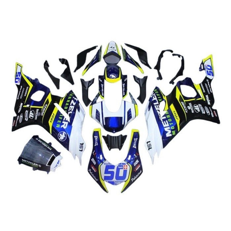 YAMAHA YZF-R6 (2017-2022) White, Blue, Yellow, Black Fairings No Seat Cowl No Bolt Kit No Tank