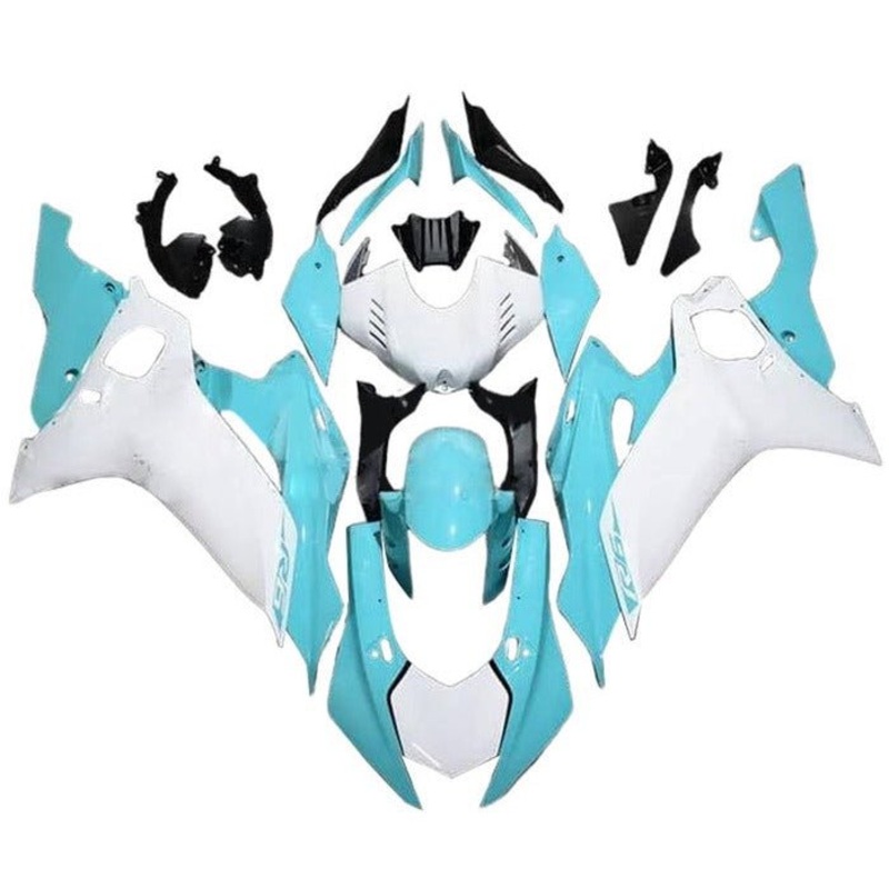 YAMAHA YZF-R6 (2017-2022) White, Turquoise Blue Fairings No Seat Cowl No Bolt Kit No Tank