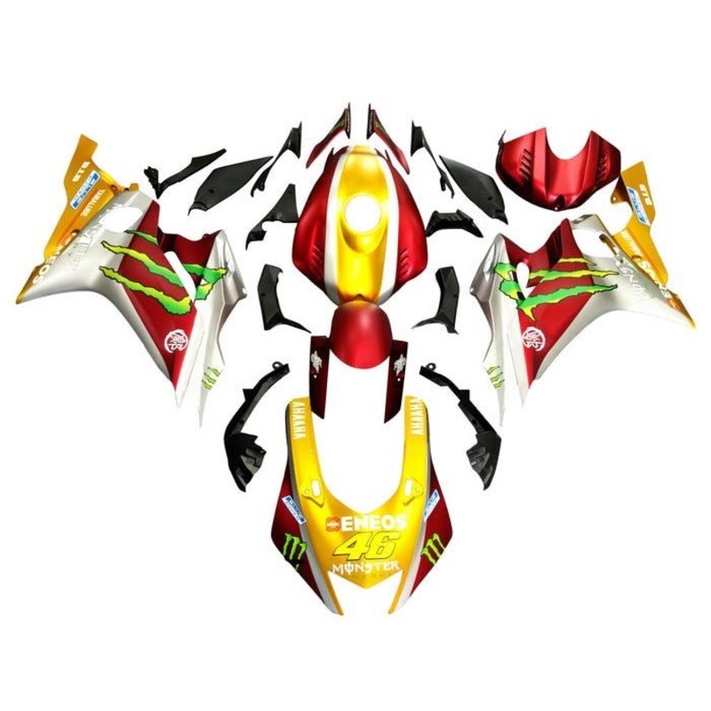 YAMAHA YZF-R6 (2017-2022) Yellow, Red, White, Monster Fairings No Seat Cowl No Bolt Kit No Tank
