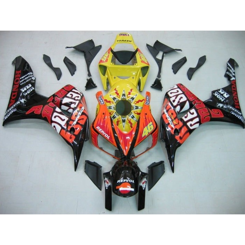 Honda CBR1000RR (2006-2007) Black Rossi Fairings No Seat Cowl No Bolt Kit No Tank