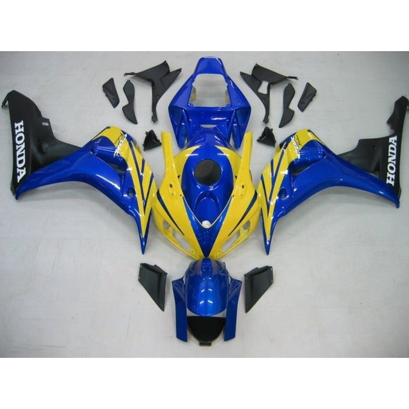 Honda CBR1000RR (2006-2007) Blue, Yellow, Black, White Fairings No Seat Cowl No Bolt Kit No Tank
