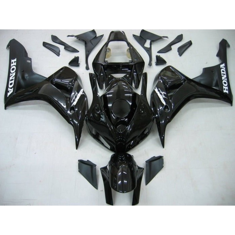 Honda CBR1000RR (2006-2007) Gloss Black, White, Matte Black Fairings No Seat Cowl No Bolt Kit No Tank