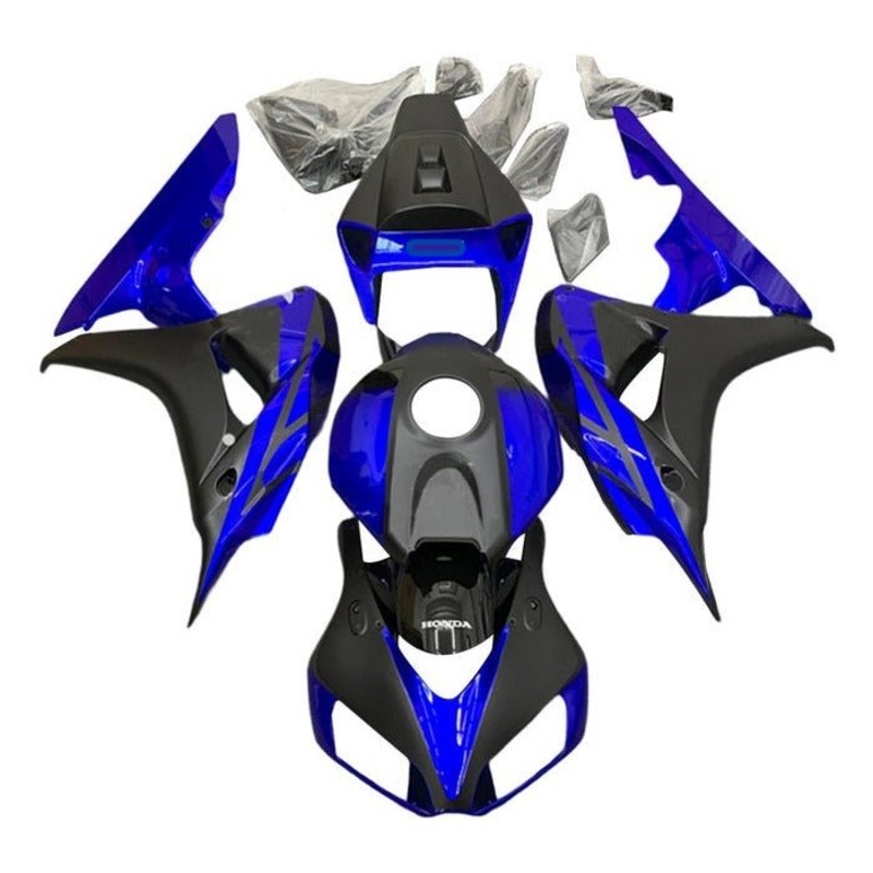 Honda CBR1000RR (2006-2007) Matte Black, Gloss Blue Fairings No Seat Cowl No Bolt Kit No Tank