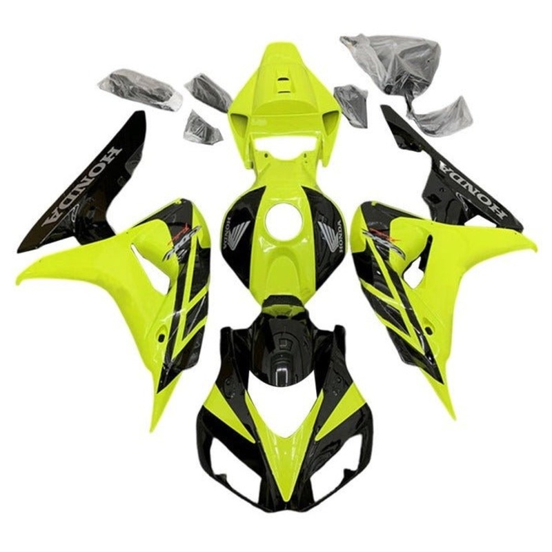 Honda CBR1000RR (2006-2007) Yellow, Black Fairings No Seat Cowl No Bolt Kit No Tank