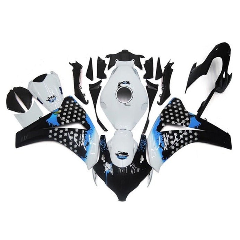 Honda CBR1000RR (2008-2011) Black, White, Blue Limited Fairings No Seat Cowl No Bolt Kit No Tank