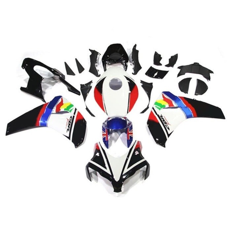 Honda CBR1000RR (2008-2011) Black, White, Multicolor Fairings No Seat Cowl No Bolt Kit No Tank