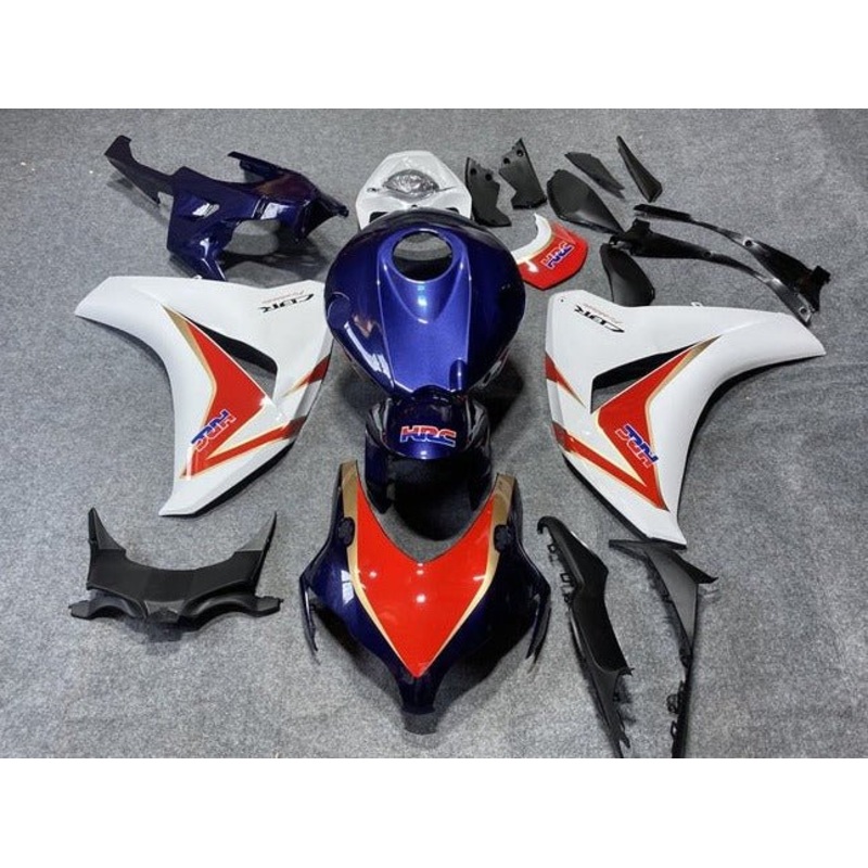 Honda CBR1000RR (2008-2011) Dark Blue, White, Red, Gold Fairings No Seat Cowl No Bolt Kit No Tank