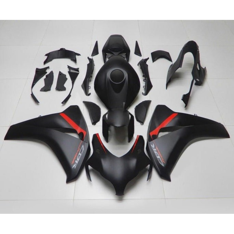 Honda CBR1000RR (2008-2011) Matte Black, Red, Gray Fairings No Seat Cowl No Bolt Kit No Tank