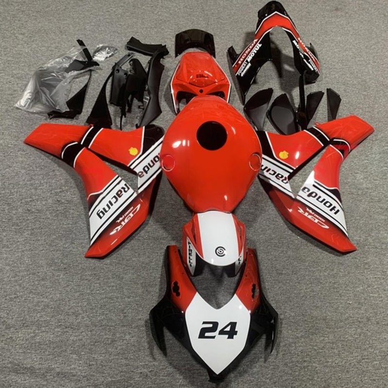 Honda CBR1000RR (2008-2011) Red, Black, White #24 Fairings No Seat Cowl No Bolt Kit No Tank