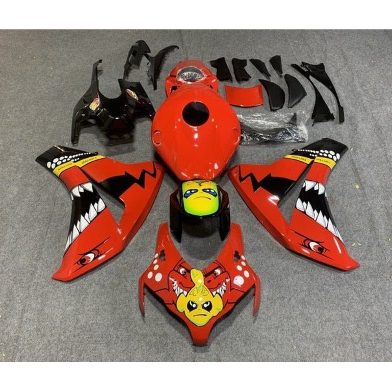 Honda CBR1000RR (2008-2011) Red Shark Fairings No Seat Cowl No Bolt Kit No Tank