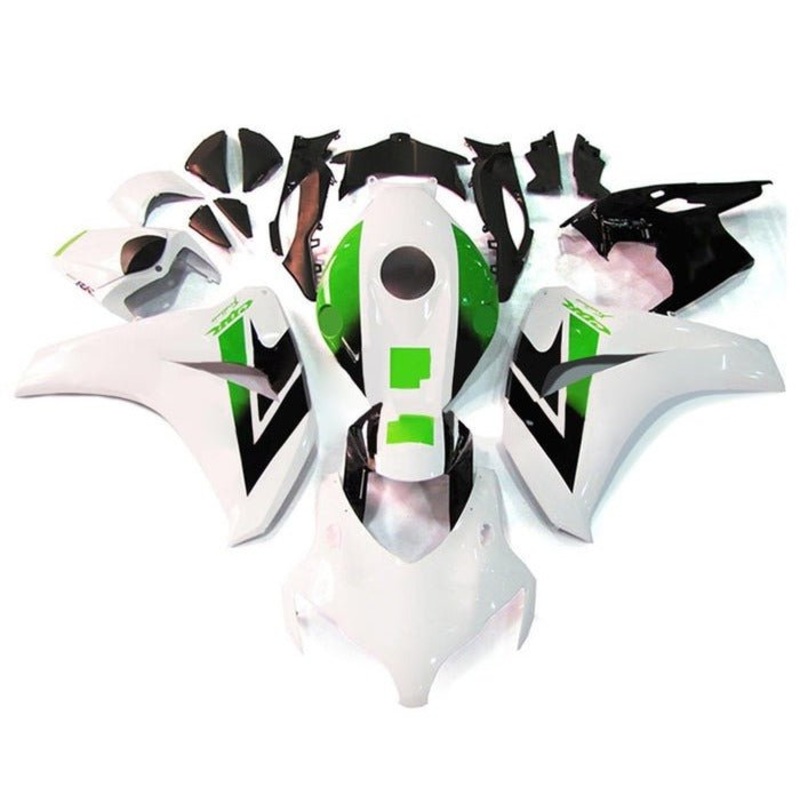 Honda CBR1000RR (2008-2011) White, Green, Black Fairings No Seat Cowl No Bolt Kit No Tank