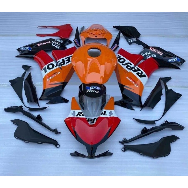 Honda CBR1000RR (2012-2016) Red, Orange Repsol Fairings No Seat Cowl No Bolt Kit No Tank