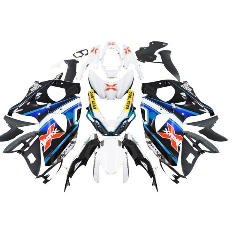 Suzuki GSXR1000 (2009-2016) White, Black, Blue, X Fairings Clear Windscreen: Free No Seat Cowl No Bolt Kit