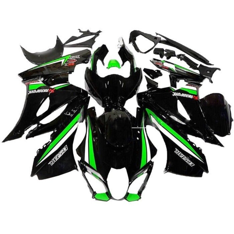 Suzuki GSXR1000 (2017-2025) Black, Green, White Stripe Fairings No Tank No Seat Cowl No Bolt Kit