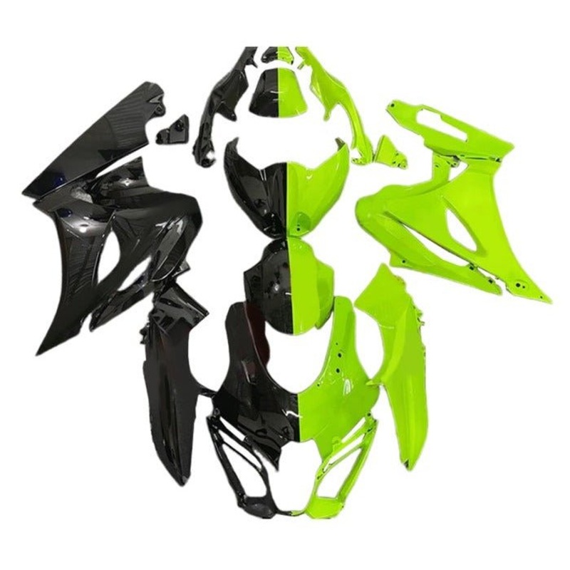 Suzuki GSXR1000 (2017-2025) Black, Neon Green Split Fairings No Tank No Seat Cowl No Bolt Kit