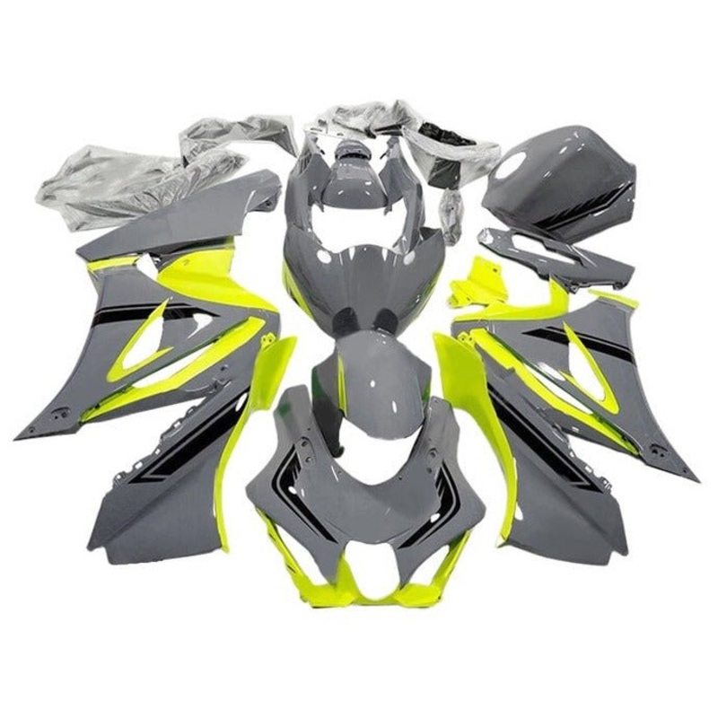 Suzuki GSXR1000 (2017-2025) Gray, Yellow, Black Fairings No Tank No Seat Cowl No Bolt Kit