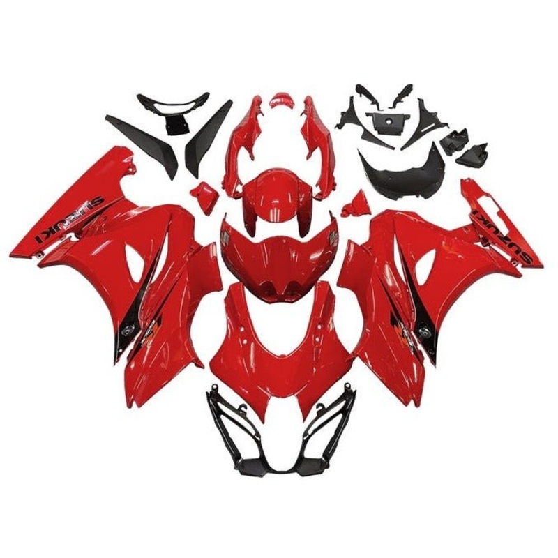 Suzuki GSXR1000 (2017-2025) Red, Black Fairings No Tank No Seat Cowl No Bolt Kit